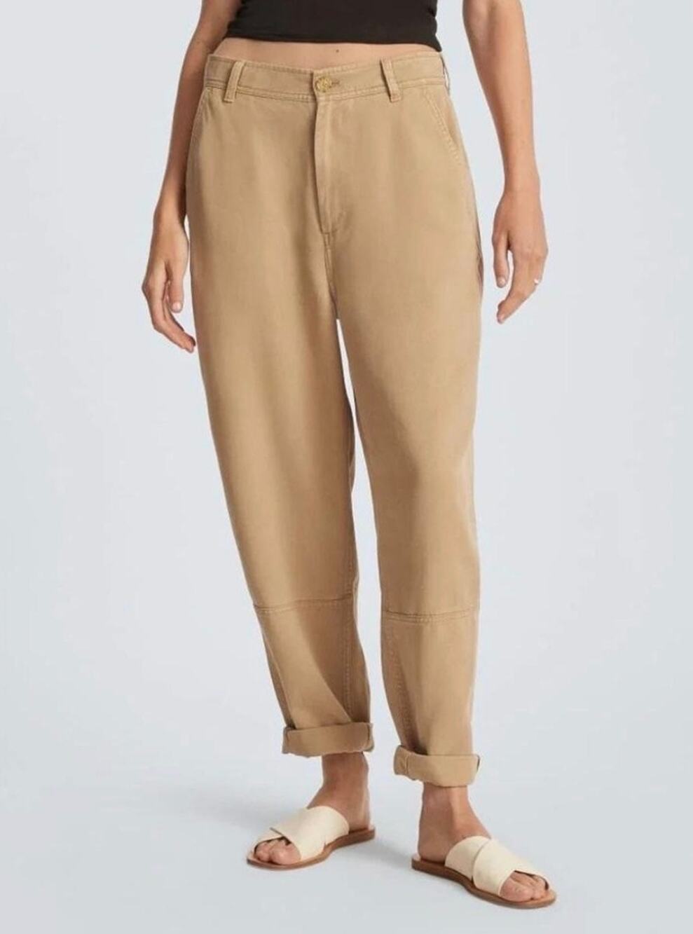 Everlane THE UTILITY PANT IN BUTTERSOFT, khaki pants, size 6